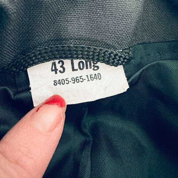 Vintage US ARMY Green Uniform Jacket Vietnam Era Men 43 Long Class A Gold Button - Picture 7 of 9